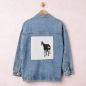 Minimalistische Alpine Chamois berggeit op sneeuw Denim Jacket (Hangar)