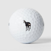 Minimalistische Alpine Chamois berggeit op sneeuw Golfballen (Voorkant)