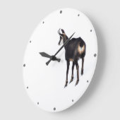 Minimalistische Alpine Chamois berggeit op sneeuw Grote Klok (Hoek)