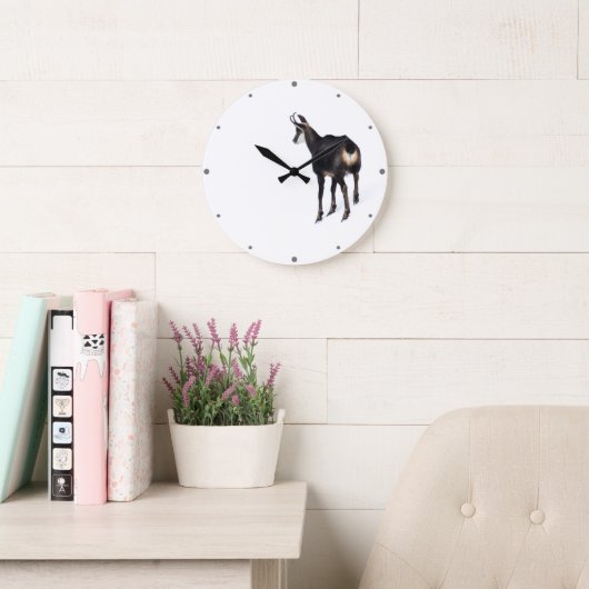 Minimalistische Alpine Chamois berggeit op sneeuw Grote Klok (Leeskamer)