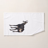 Minimalistische Alpine Chamois berggeit op sneeuw Handdoek (Handdoek)