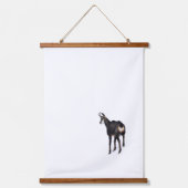 Minimalistische Alpine Chamois berggeit op sneeuw Hangend Wandkleed (Voorkant)