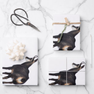 Minimalistische Alpine Chamois berggeit op sneeuw Inpakpapier Vel