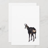 Minimalistische Alpine Chamois berggeit op sneeuw Kaart (Voorkant / Achterkant)