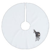 Minimalistische Alpine Chamois berggeit op sneeuw Kerstboom Rok (Voorkant)