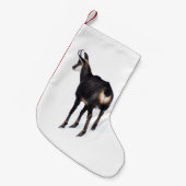 Minimalistische Alpine Chamois berggeit op sneeuw Kleine Kerstsok (Voorkant (Hangend))