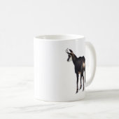 Minimalistische Alpine Chamois berggeit op sneeuw Koffiemok (Voorkant rechts)