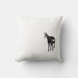 Minimalistische Alpine Chamois berggeit op sneeuw Kussen