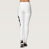 Minimalistische Alpine Chamois berggeit op sneeuw Leggings (Achterkant)