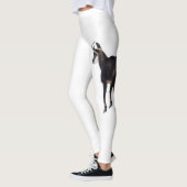 Minimalistische Alpine Chamois berggeit op sneeuw Leggings (Links)