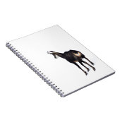 Minimalistische Alpine Chamois berggeit op sneeuw Notitieboek (Rechterzijde)