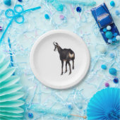 Minimalistische Alpine Chamois berggeit op sneeuw Papieren Bordje (Feest)