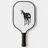 Minimalistische Alpine Chamois berggeit op sneeuw Pickleball Paddle (Achterkant)
