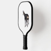 Minimalistische Alpine Chamois berggeit op sneeuw Pickleball Paddle (Links)
