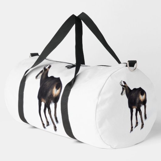 Minimalistische Alpine Chamois berggeit op sneeuw Plunjezak (Linkerhoek)