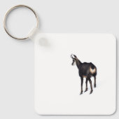 Minimalistische Alpine Chamois berggeit op sneeuw Sleutelhanger (Voorkant)