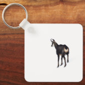 Minimalistische Alpine Chamois berggeit op sneeuw Sleutelhanger (Voorkant)