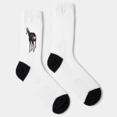 Minimalistische Alpine Chamois berggeit op sneeuw Sokken (Rechts)