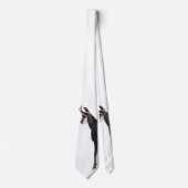 Minimalistische Alpine Chamois berggeit op sneeuw Stropdas (Voorkant)