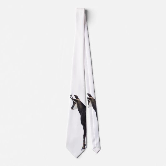 Minimalistische Alpine Chamois berggeit op sneeuw Stropdas (Voorkant)