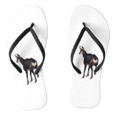 Minimalistische Alpine Chamois berggeit op sneeuw Teenslippers (Voetbed)