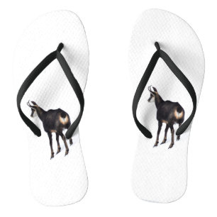 Minimalistische Alpine Chamois berggeit op sneeuw Teenslippers