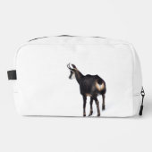 Minimalistische Alpine Chamois berggeit op sneeuw Toilettasje (Voorkant)