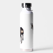 Minimalistische Alpine Chamois berggeit op sneeuw Waterfles (Links)