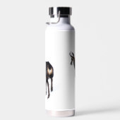 Minimalistische Alpine Chamois berggeit op sneeuw Waterfles (Rechts)