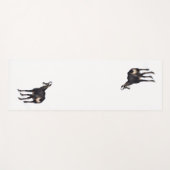 Minimalistische Alpine Chamois berggeit op sneeuw Yogamat (Voorkant (horizontaal))