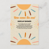 Minimalistische ambacht komt hier het Son-Baby sho Informatiekaartje (Voorkant)