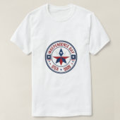 Minimalistische Amerikaanse badge - Onafhankelijkh T-shirt (Design voorkant)