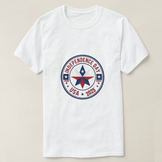 Minimalistische Amerikaanse badge - Onafhankelijkh T-shirt (Design voorkant)