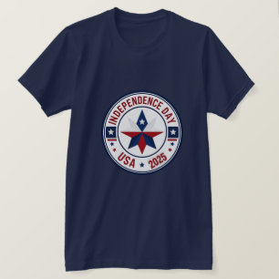 Minimalistische Amerikaanse badge - Onafhankelijkh T-shirt