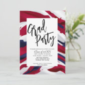 Minimalistische Amerikaanse vlag High School Gradu Kaart (Staand voorkant)