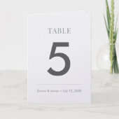 Minimalistische Ampersand Bruiloft | Gevouwen Tafe Kaart (Voorkant)