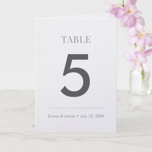 Minimalistische Ampersand Bruiloft | Gevouwen Tafe Kaart (Orchidee)