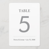 Minimalistische Ampersand Bruiloft | Modern Tafeln Kaart (Voorkant)