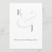 Minimalistische Ampersand Bruiloft | Tafelnummer (Achterkant)