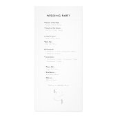 Minimalistische Ampersand-huwelijk | Programma | Q (Achterkant)