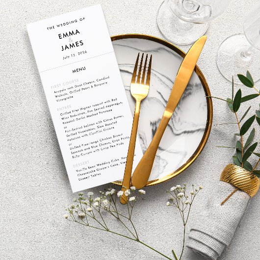 Minimalistische Ampersand-huwelijk | QR-code | Ele Menu
