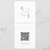 Minimalistische Ampersand-huwelijk | QR-code | Ele Menu (Achterkant)