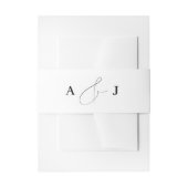 Minimalistische Ampersand Monogram Bruiloft Wit Uitnodigingen Wikkel (Voorkant Voorbeeld)