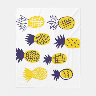 Minimalistische ananas, kleurrijk abstract design. fleece deken