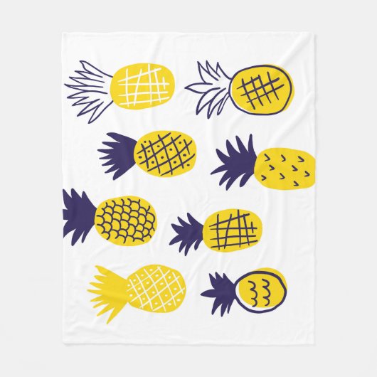 Minimalistische ananas, kleurrijk abstract design. fleece deken (Voorkant)