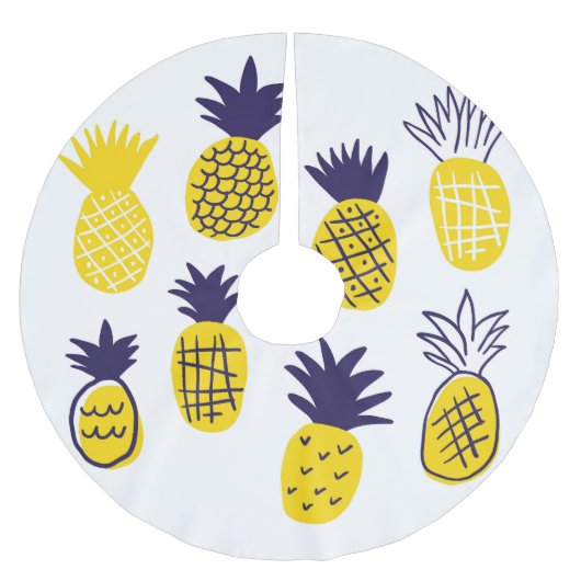 Minimalistische ananas, kleurrijk abstract design. kerstboom rok (Voorkant)