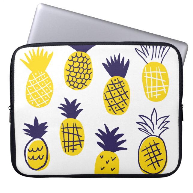 Minimalistische ananas, kleurrijk abstract design. laptop sleeve (Voorkant)
