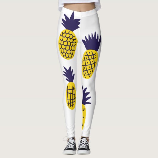 Minimalistische ananas, kleurrijk abstract design. leggings (Voorkant)