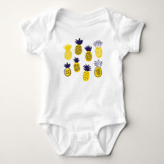 Minimalistische ananas, kleurrijk abstract design. romper