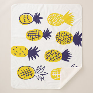 Minimalistische ananas, kleurrijk abstract design. sherpa deken